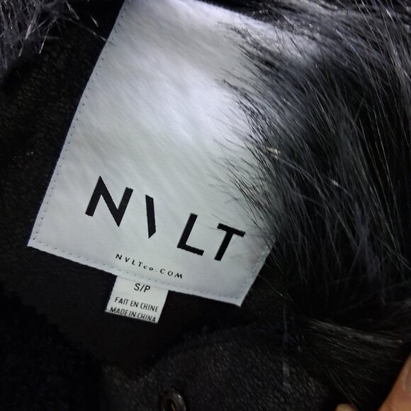 NVLT Jacket Motorcycle Biker 7014E Womens Black Faux Fur Collar Asst Sizes NWT - Picture 3 of 8